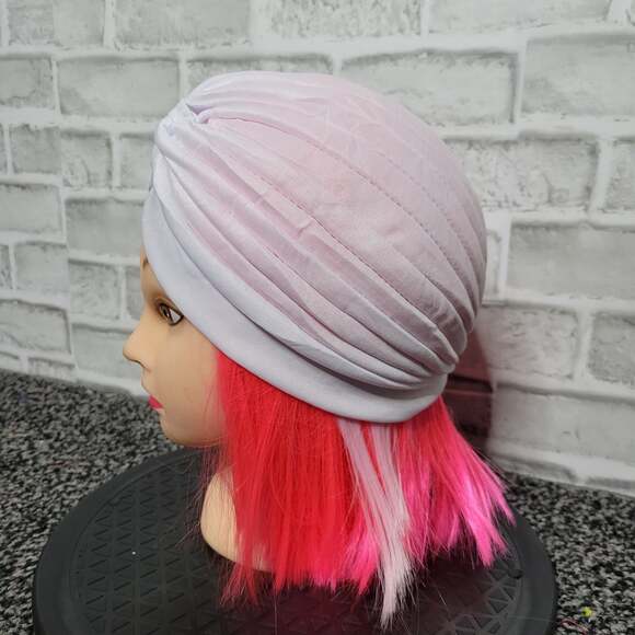 Vintage Inspired White Turban Hat, OSFM - Picture 2 of 4